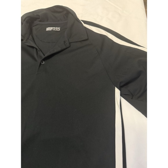 Nike Golf NikeFIT DRY Moisture Wicking Black/White Polo Shirt Size L - Picture 5 of 7